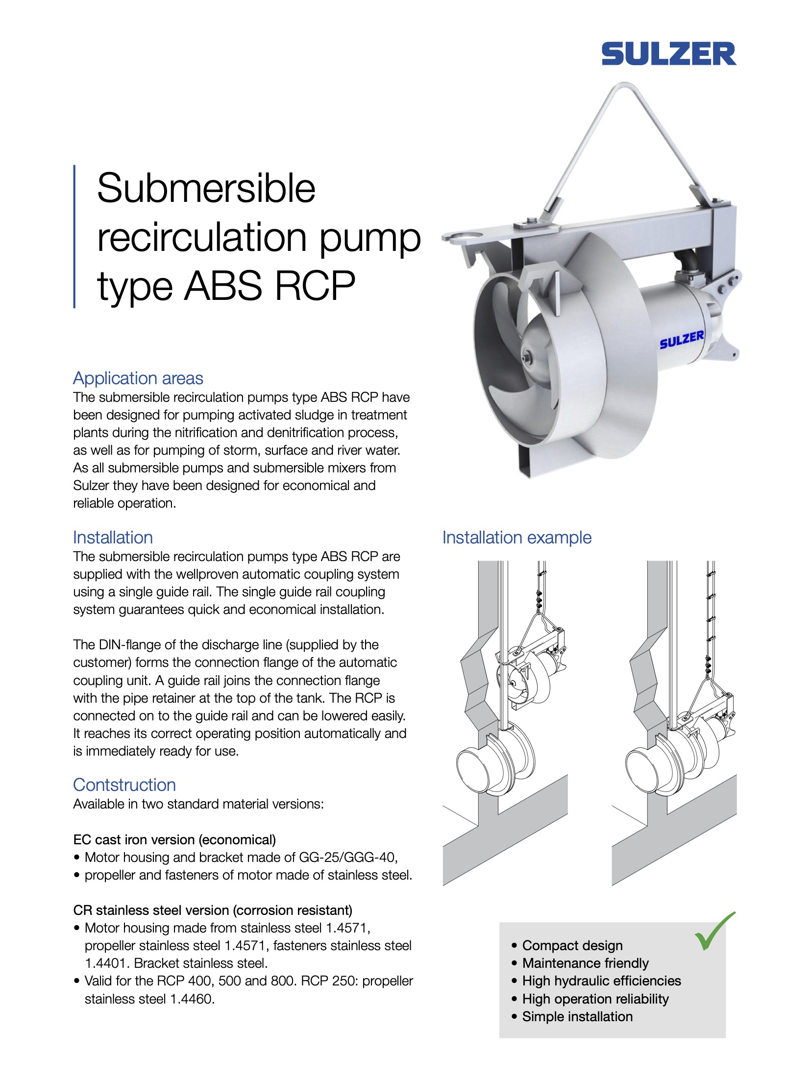 Recirculation Pump RCP Range
