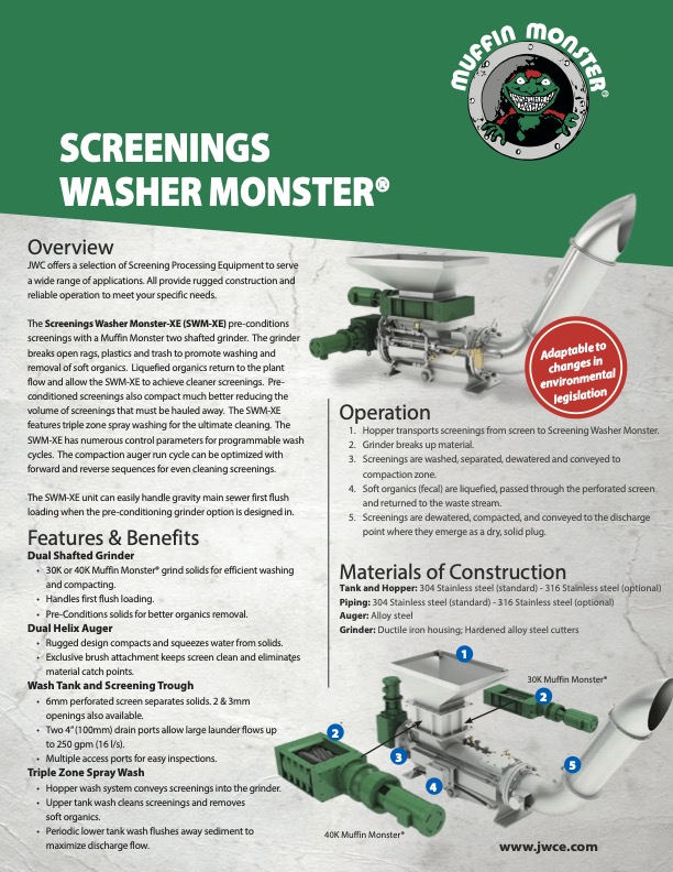Screenings washer brochure